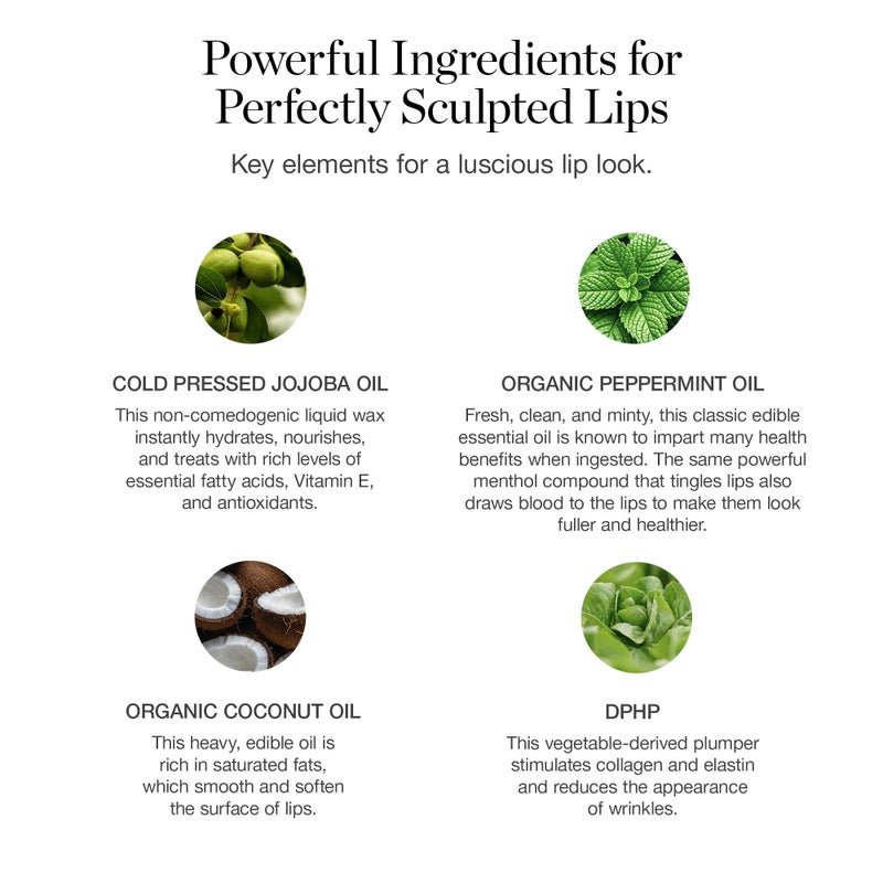 Ogee Tinted Sculpted Lip Oil - Lip Stain Made with 100% Organic Coconut Oil, Jojoba Oil, and Vitamin E - Best as Lip Balm, Lip Color or Lip Treatment - VIOLA - Image 3